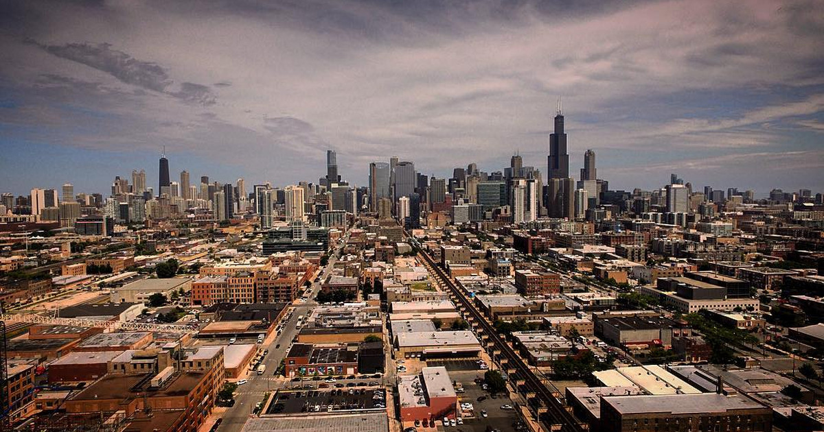 Apartment Tower Planned in Fulton Market Chicago - Aerial 360° Panorama Made by Helios Visions