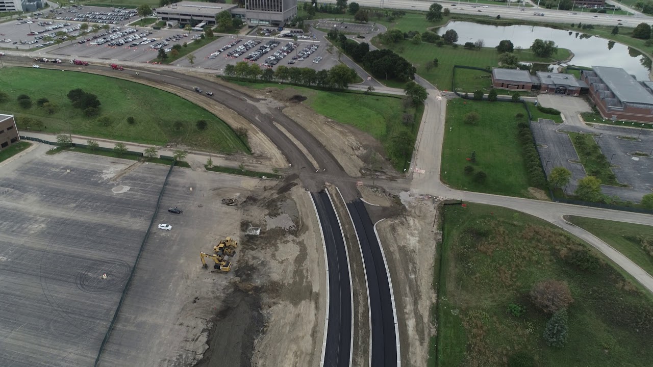 Schaumburg Corporate Campus – Road Construction Progress 9-28-18 – Former Motorola Campus