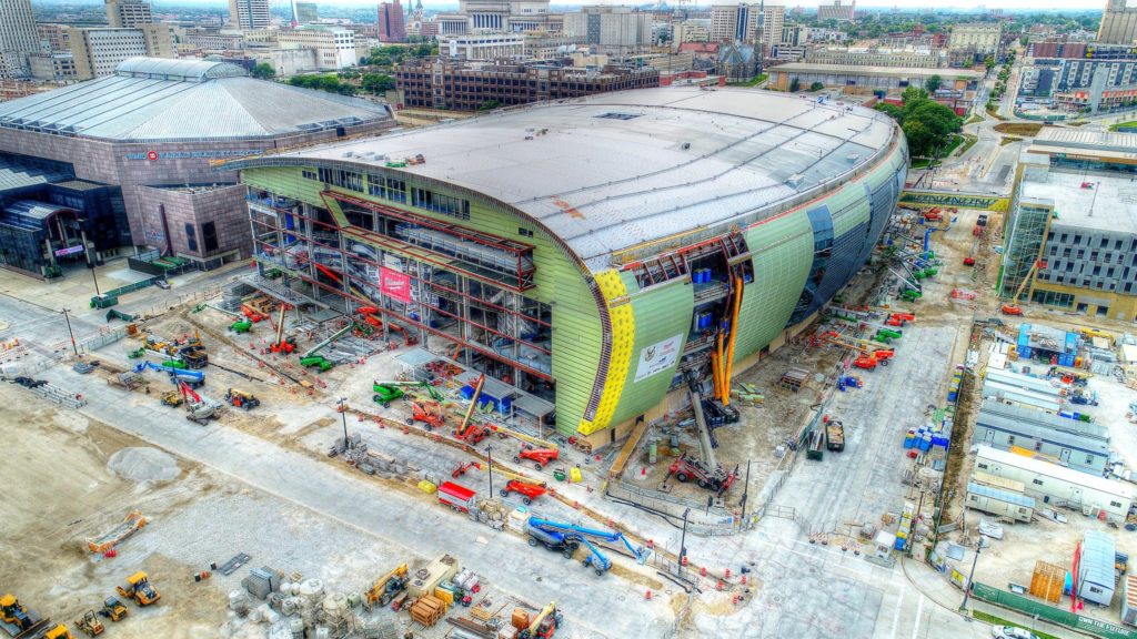 Milwaukee Bucks Stadium - Drone Construction Progress Monitoring