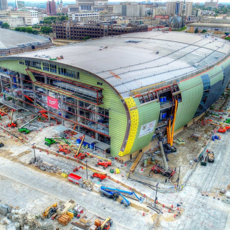 Milwaukee Bucks Stadium - Drone Construction Progress Monitoring